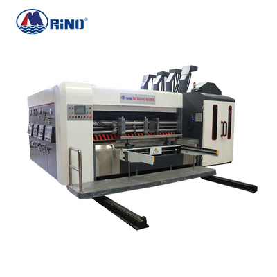 Lead Edge Feeding 2 Color Corrugated Box Flexo Printing Machine With Slotter