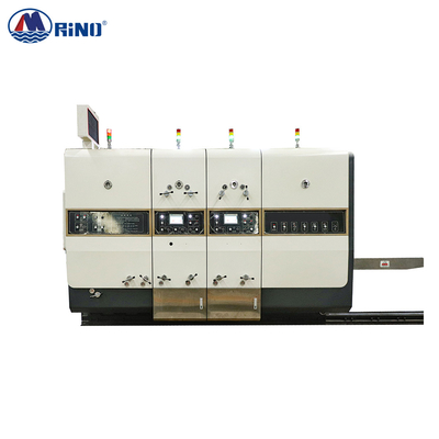 Corrugated Board Paper 3 Color Flexo Printing Machine With Die Cutting Automatic