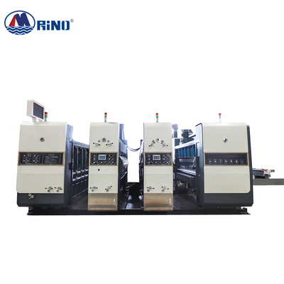 Corrugated Board Paper 3 Color Flexo Printing Machine With Die Cutting Automatic