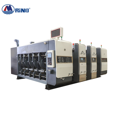 Corrugated Board Paper 3 Color Flexo Printing Machine With Die Cutting Automatic