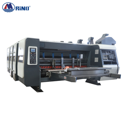 Corrugated Board Paper 3 Color Flexo Printing Machine With Die Cutting Automatic