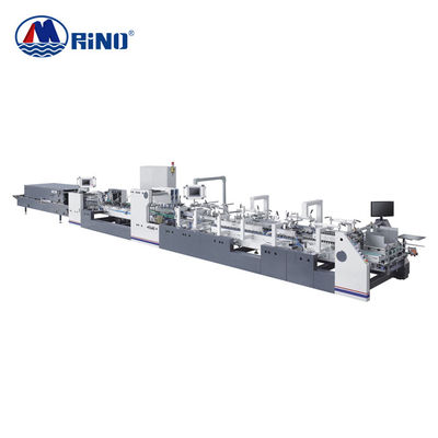 RINO Folder And Gluer Machine 10T For 4 6 Corner Paper Boxes