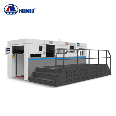 RINO Cardboard Box Die Cutting Machine 18 Ton With Waste Stripping Feeder Feeding