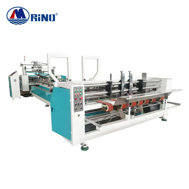 Corrugated Carton Box Folder Gluer Machine 12kw CE Certification