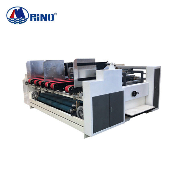 18Kw Carton Box Folder Gluer Machine , Corrugated Box Automatic Folder Gluer 4Ton