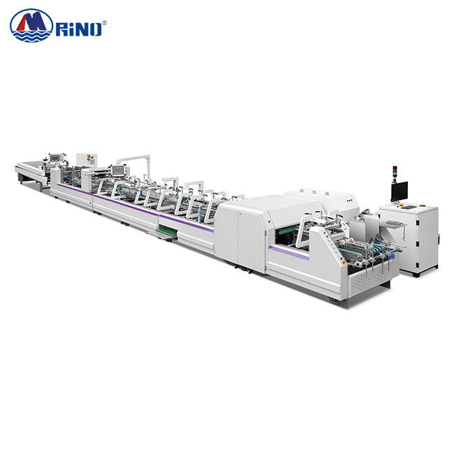 Straight Line Bottom Folding Gluing Machine Double Side Lock 400m/Min