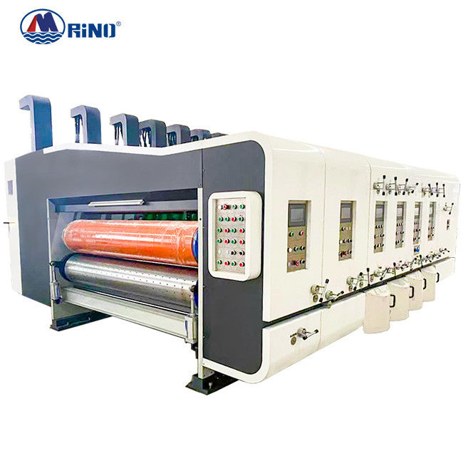 Automatic Carton Box Flexo Printing Slotting Machine 4 Color For Corrugated Board