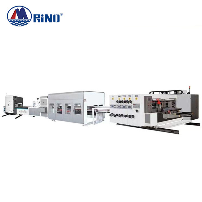 Flexo Carton Box Printing Slotting Machine With Die Cutter Folding Gluing